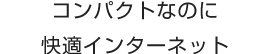 コンパクトなのに最大300Mbpsの本格志向